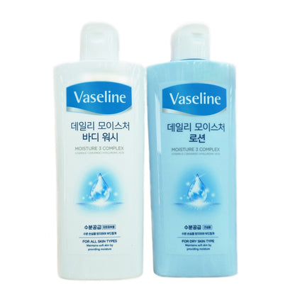 Vaseline Daily Moisture Body Wash +Moisture Lotion /5 Free/Skin Balance