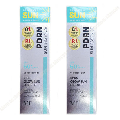 2EA/ VT PDRN Glow Sun Essence 50ml/SPF 50+ /PA+++ /UV/ Pre Make Up/Moisture