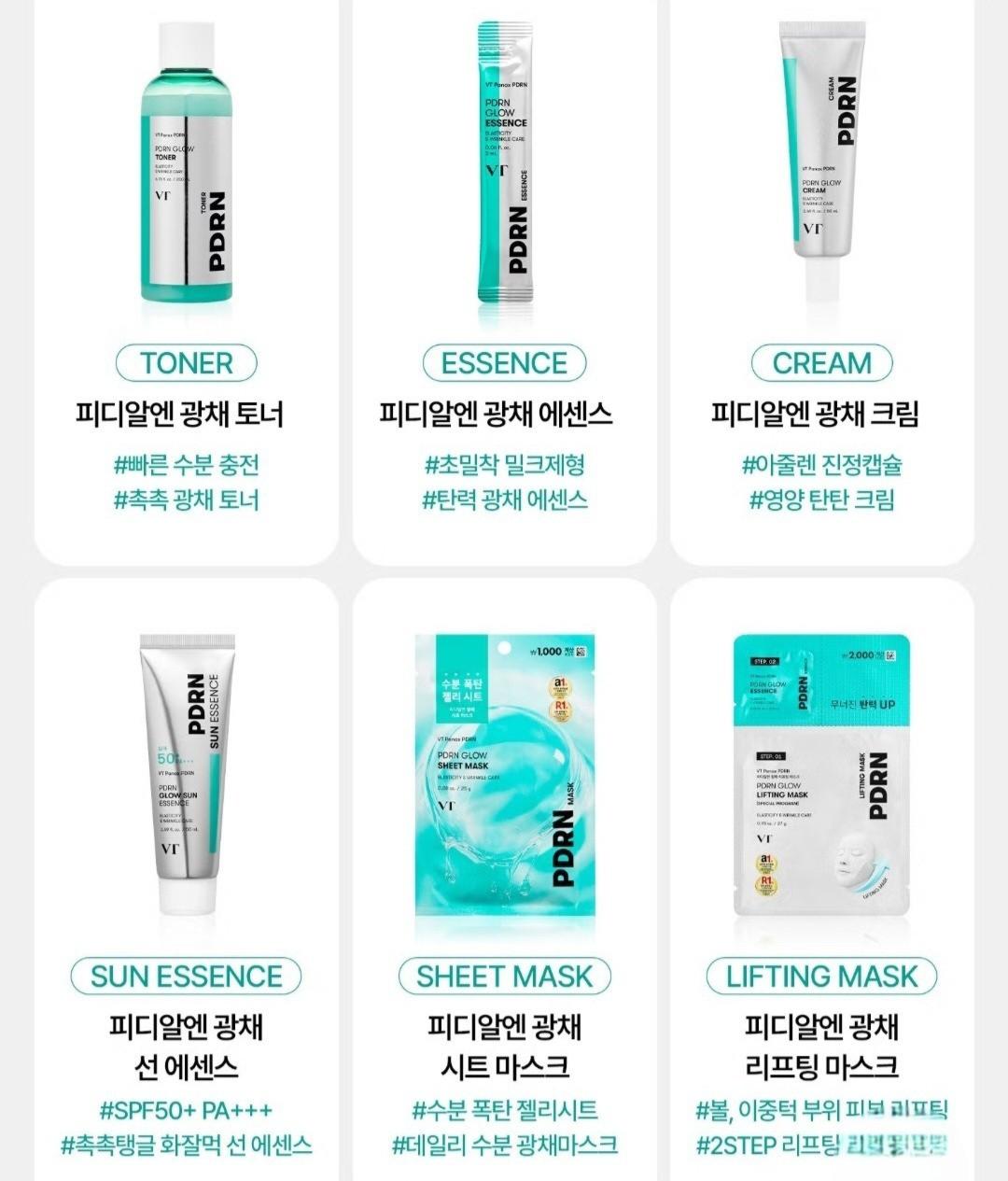 2EA/ VT PDRN Glow Sun Essence 50ml/SPF 50+ /PA+++ /UV/ Pre Make Up/Moisture