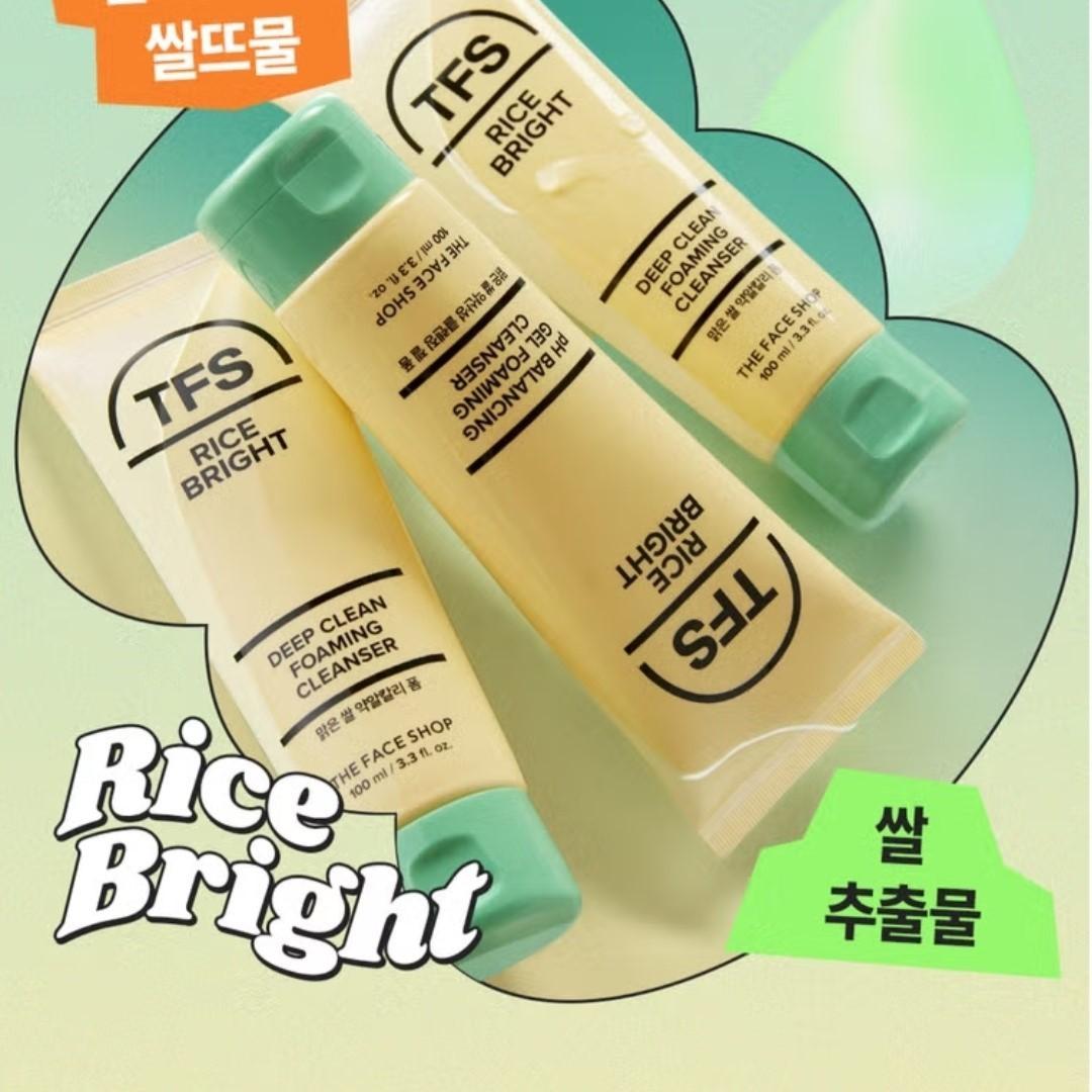 The Face Shop Deep Clean Foaming Cleanser 100ml + Bright Cleansing Oil 100ml