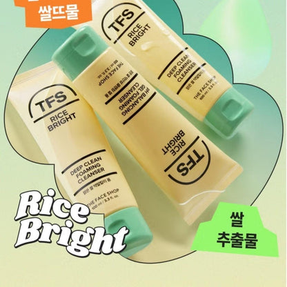 The Face Shop Deep Clean Foaming Cleanser 100ml + Bright Cleansing Oil 100ml