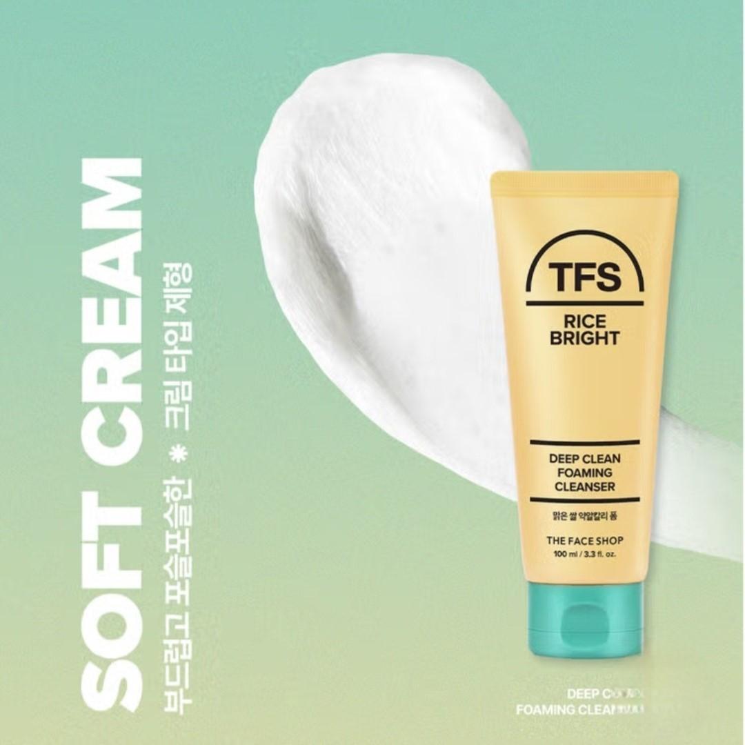 The Face Shop Deep Clean Foaming Cleanser 100ml + Bright Cleansing Oil 100ml