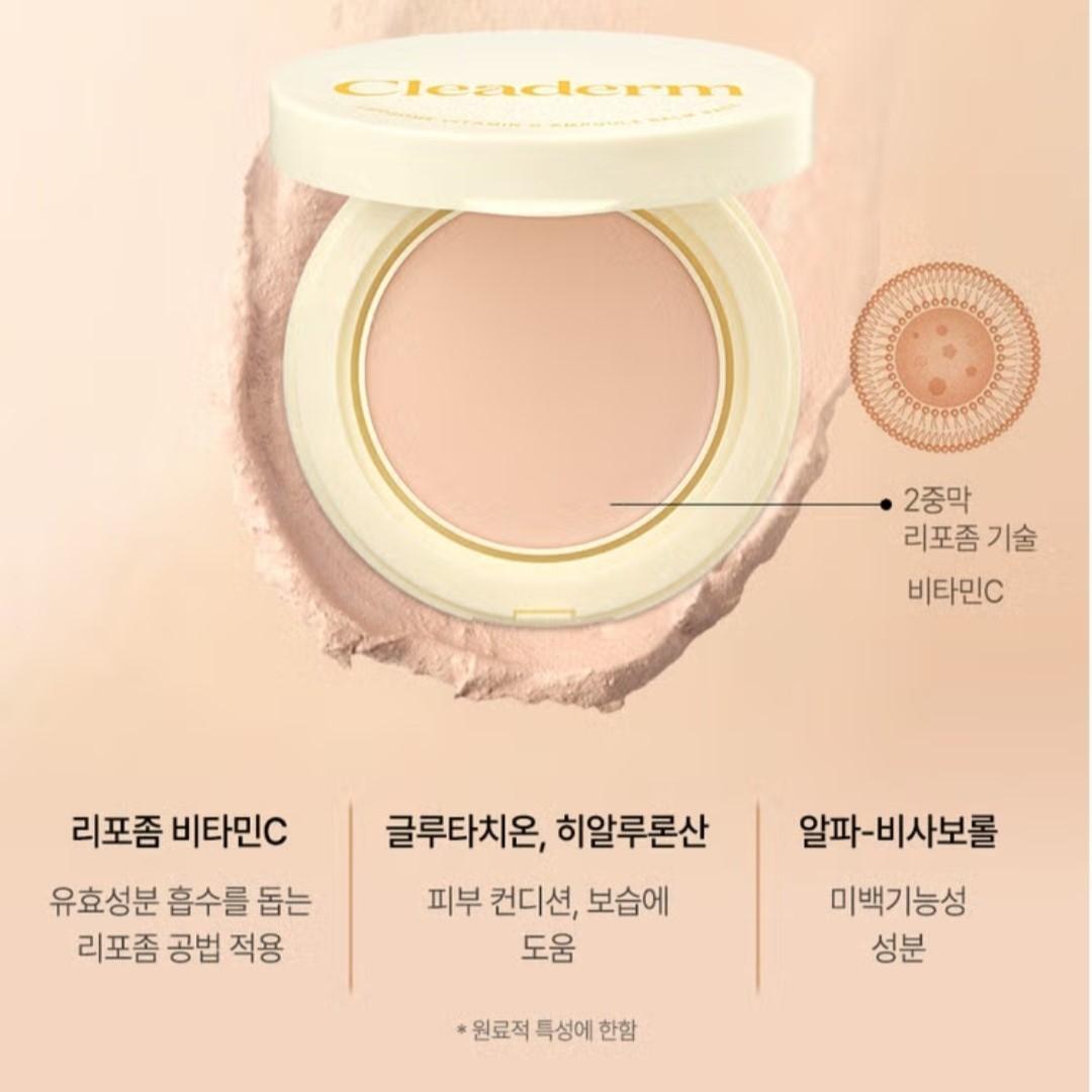 Cleaderm Liposome Vitamin C Freckle Ampoule Balm Pact(No. 21/23) 10g/Foundation