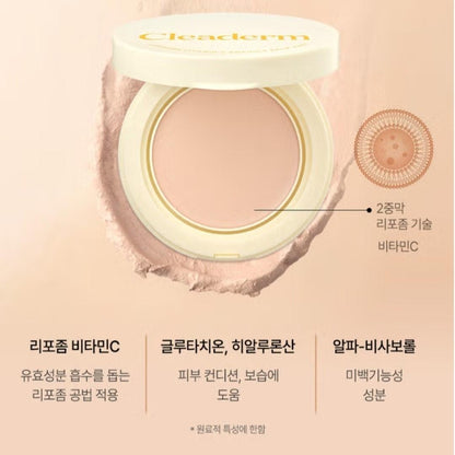 Cleaderm Liposome Vitamin C Freckle Ampoule Balm Pact(No. 21/23) 10g/Foundation