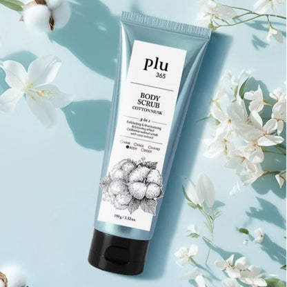 Plu 365 Body Scrub 100g Raspberry 100g+Cotton Musk 100g/ Scrub-to-bubble soft