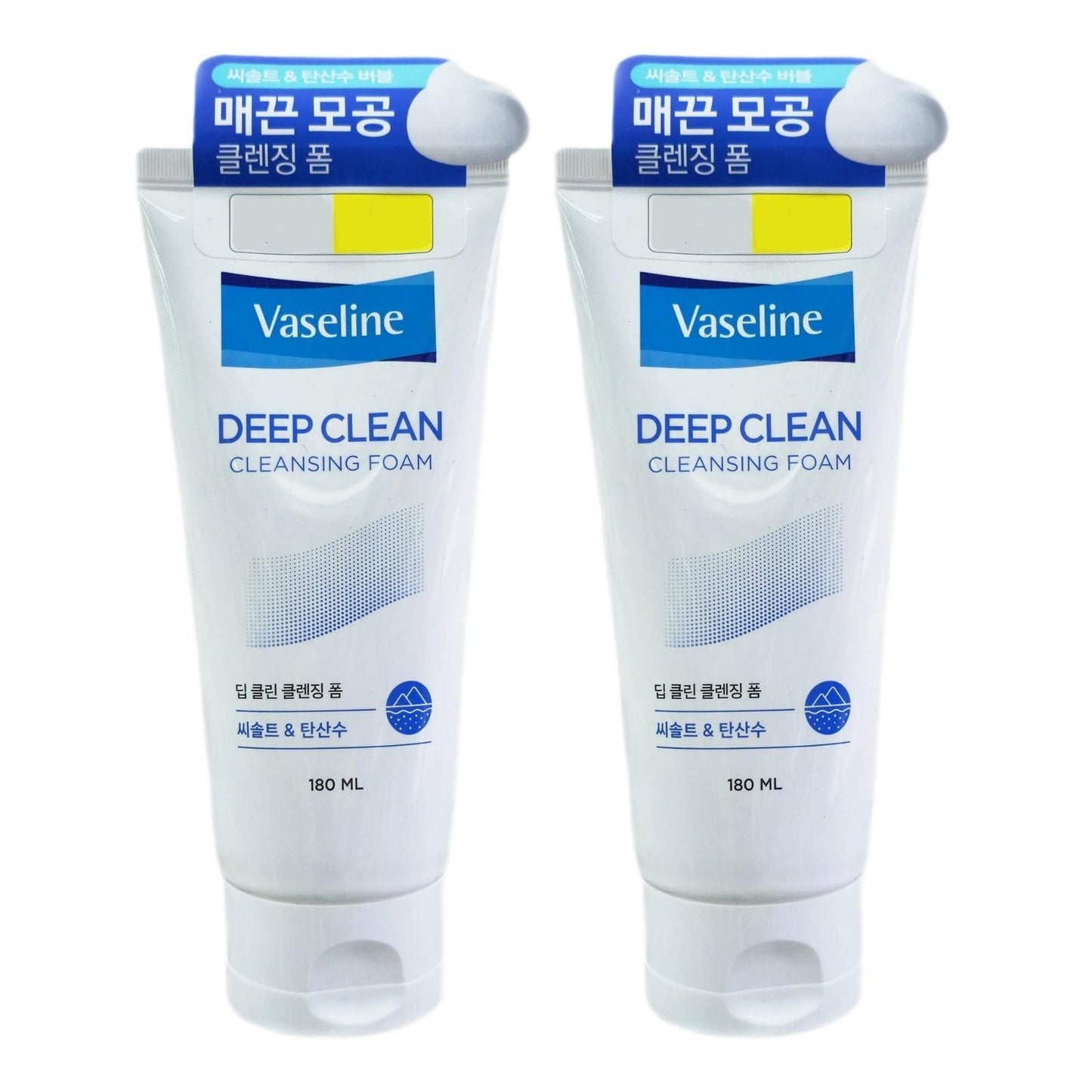 2EA/ Vaseline Deep Clean Cleansing Foam 180ml/6oz/Sea Salt/Pore Clean