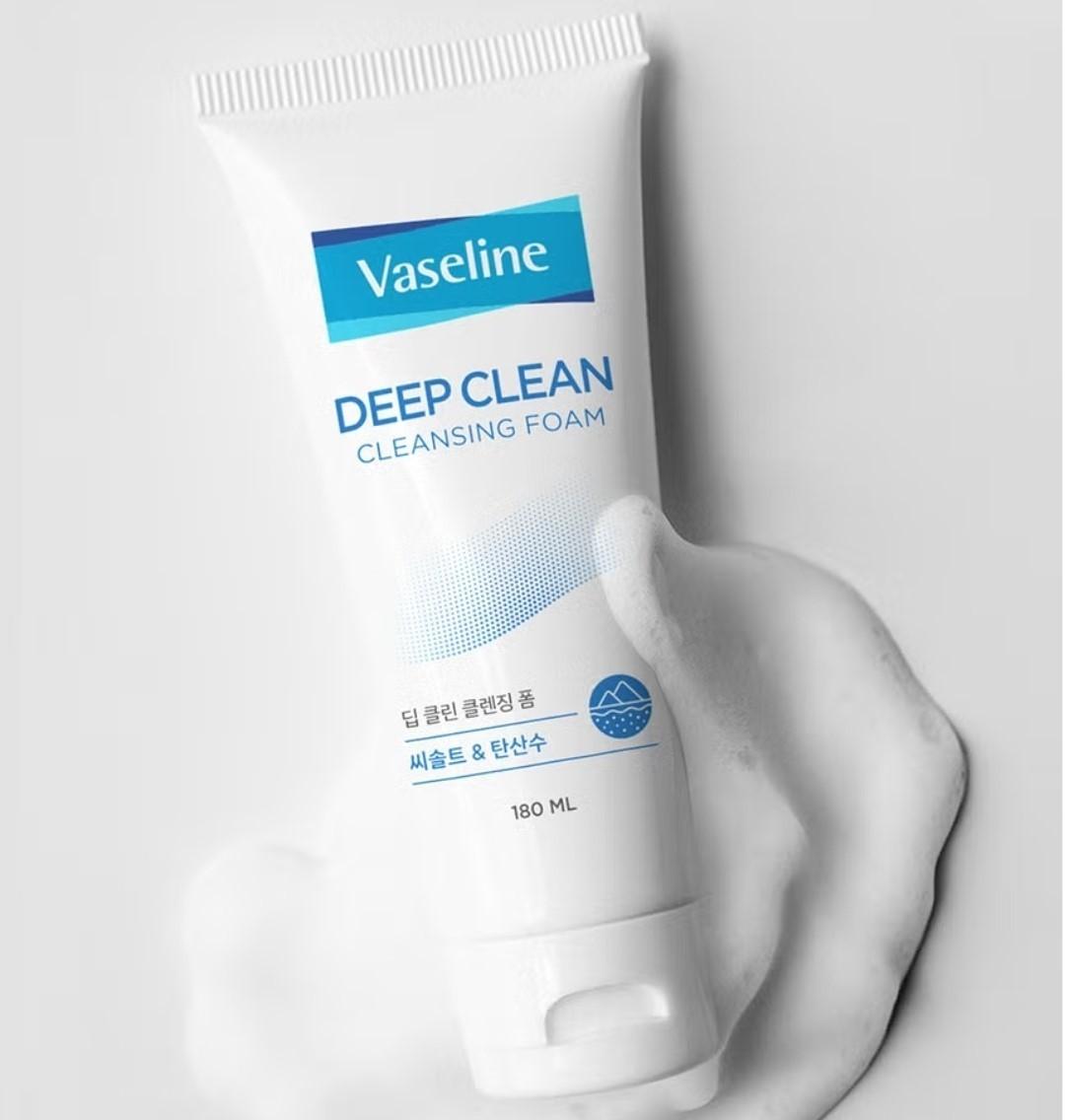 2EA/ Vaseline Deep Clean Cleansing Foam 180ml/6oz/Sea Salt/Pore Clean