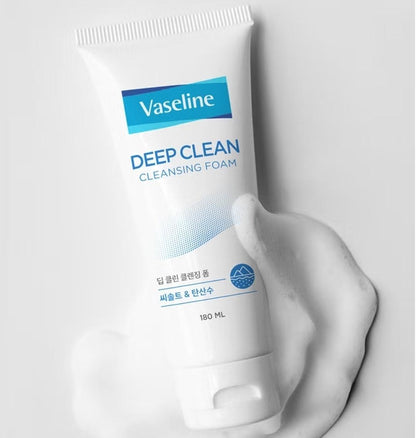 2EA/ Vaseline Deep Clean Cleansing Foam 180ml/6oz/Sea Salt/Pore Clean