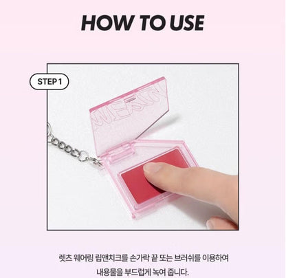 MERZY Let's Wearing Lip & Cheek Keyring  / 2 Color / Creamy/ GLOW / HIGH GLITTER