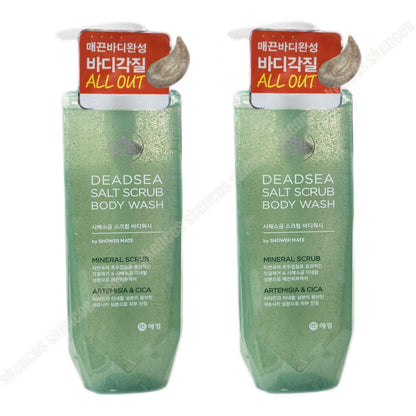 Showermate DeadSea Salt Scrub Body Wash 400ml/AHA BHA/Dead Skin/exfoliation