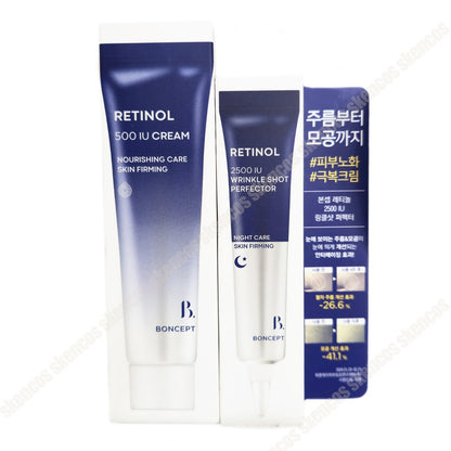 BONCEPT RETINOL 500 IU Cream 1.69oz+Wrinkle Shot 0.5 oz/Anti-aging/Lifting/Pores