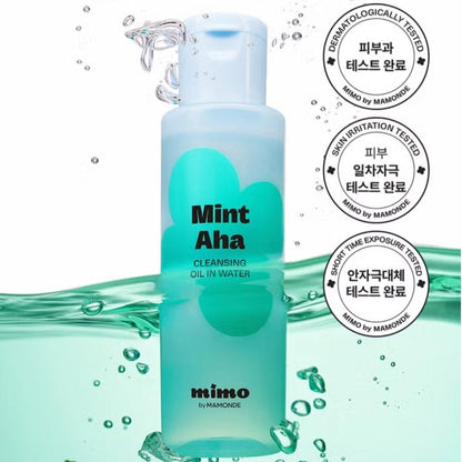 MIMO by MAMONDE Mint-AHA Peeling Gel 100ml+Cleansing Oil-in-Water 100ml/Sebum