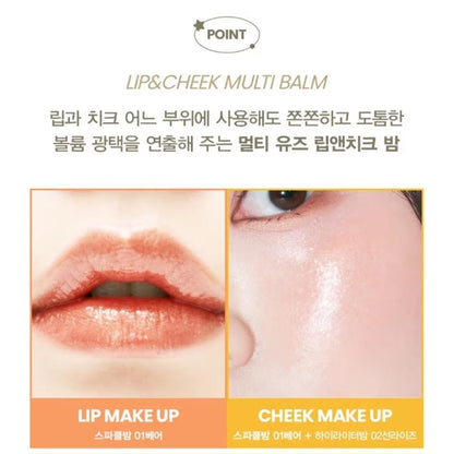 3EA/SON & PARK Arti Spread Highlighter+Sparkle Balm/Random Color/Lip&Cheek/Vegan