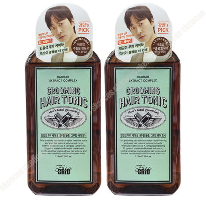 Freegrid Grooming Hair Tonic 210ml/Sensitive scalp care+Curl Cream 110ml/Men