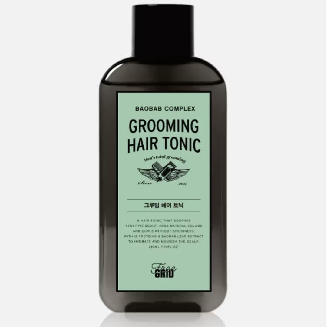 Freegrid Grooming Hair Tonic 210ml/Sensitive scalp care+Curl Cream 110ml/Men