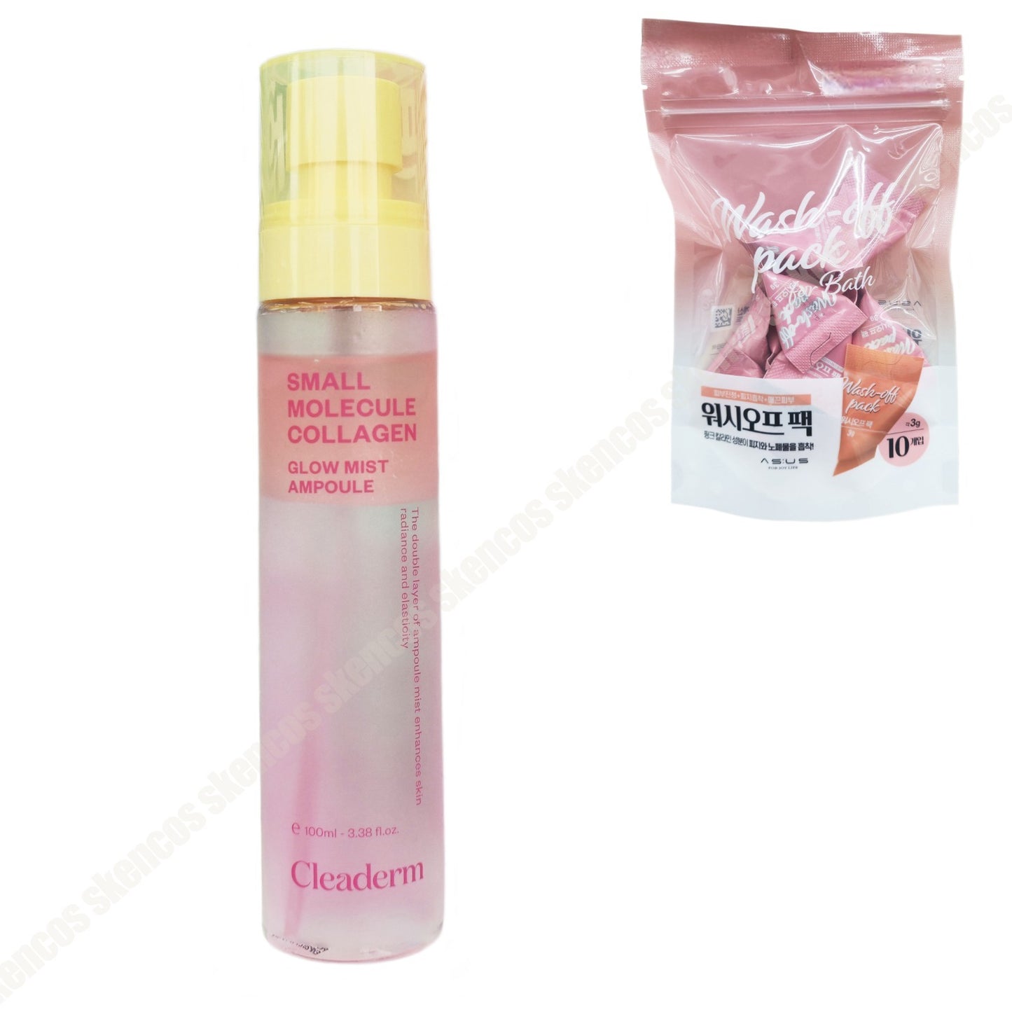 Cleaderm Low Molecular Collagen Mist Ampoule 3.3 fl.oz./Freckle+Wash Off Pack