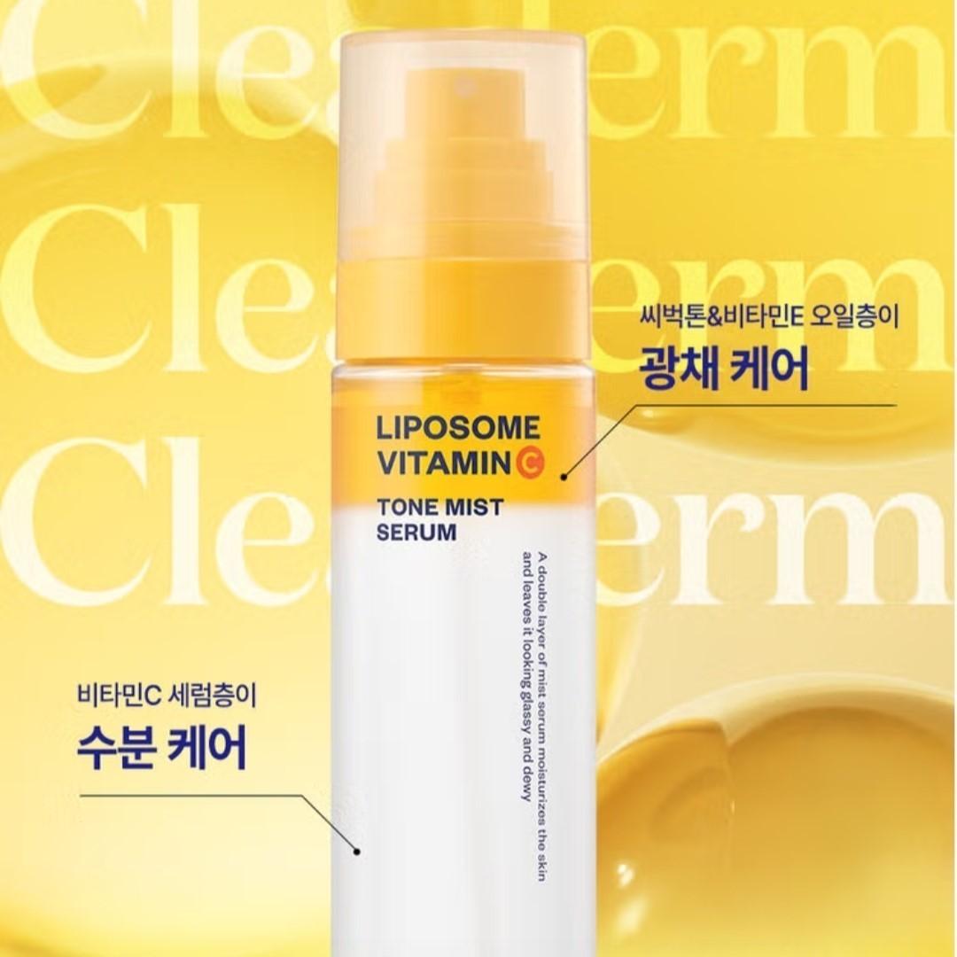 Cleaderm Liposome Vitamin C Tone Mist Serum 3.3 fl.oz/Freckle+Wash Off Pack 10ea