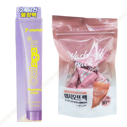 It's Skin Seven Peptide Collagen Wrapping Pack 70ml/Peel Off+Wash Off Pack 10ea