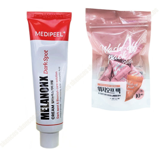 Medipeel Melanon X Freckle Cream 30ml/Brightening+Wash Off Pack 10 ea/Sebum