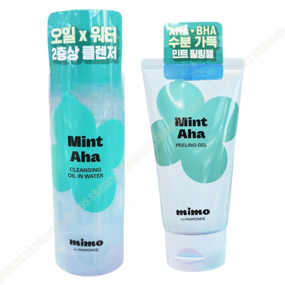 MIMO by MAMONDE Mint-AHA Cleansing Oil in Water 100ml + Wash Off Pack 10ea/Sebum