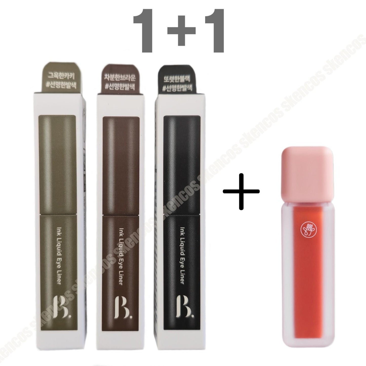 Boncept Ink Liquid Eyeliner 1ea+SON & PARK Water Blur Tint/Lip-Peach-TONYMOLY