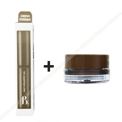 Boncept Ink Liquid Eyeliner GOLDEN KHAKI+Gel Eyeliner PEARL BROWN-Waterproof