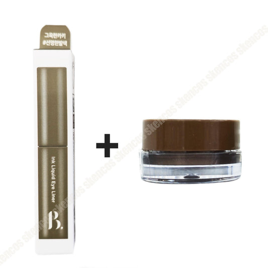 Boncept Ink Liquid Eyeliner GOLDEN KHAKI+Gel Eyeliner PEARL BROWN-Waterproof
