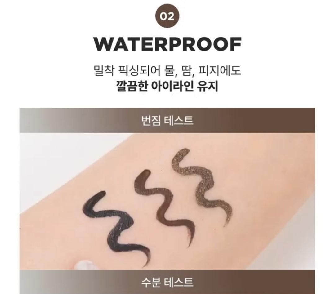 Boncept Ink Liquid Eyeliner GOLDEN KHAKI+Gel Eyeliner PEARL BROWN-Waterproof