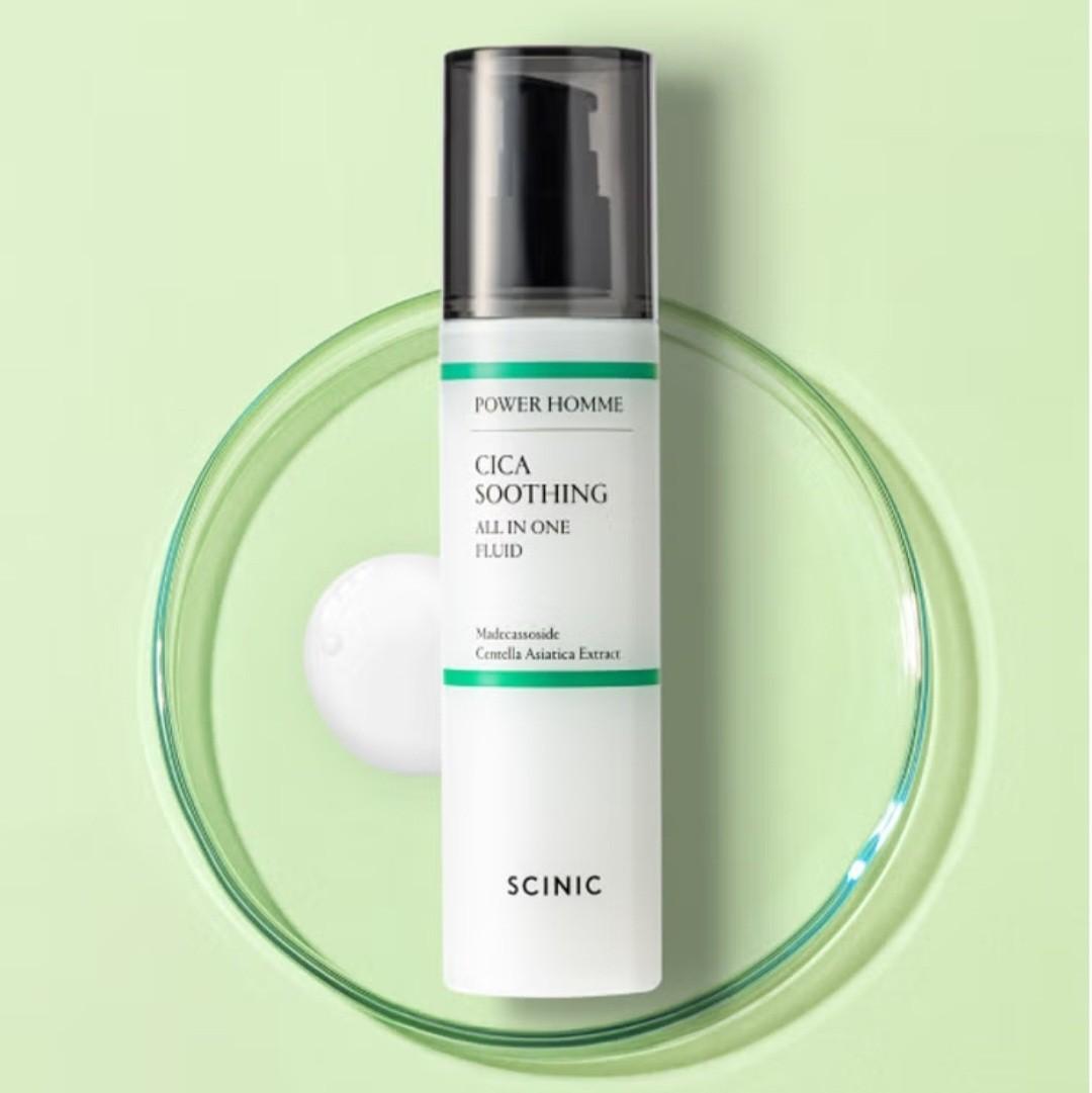 SCINIC Power Homme Cica Soothing All In One Fluid 5 oz+Watery Sun Cream 1.69 oz