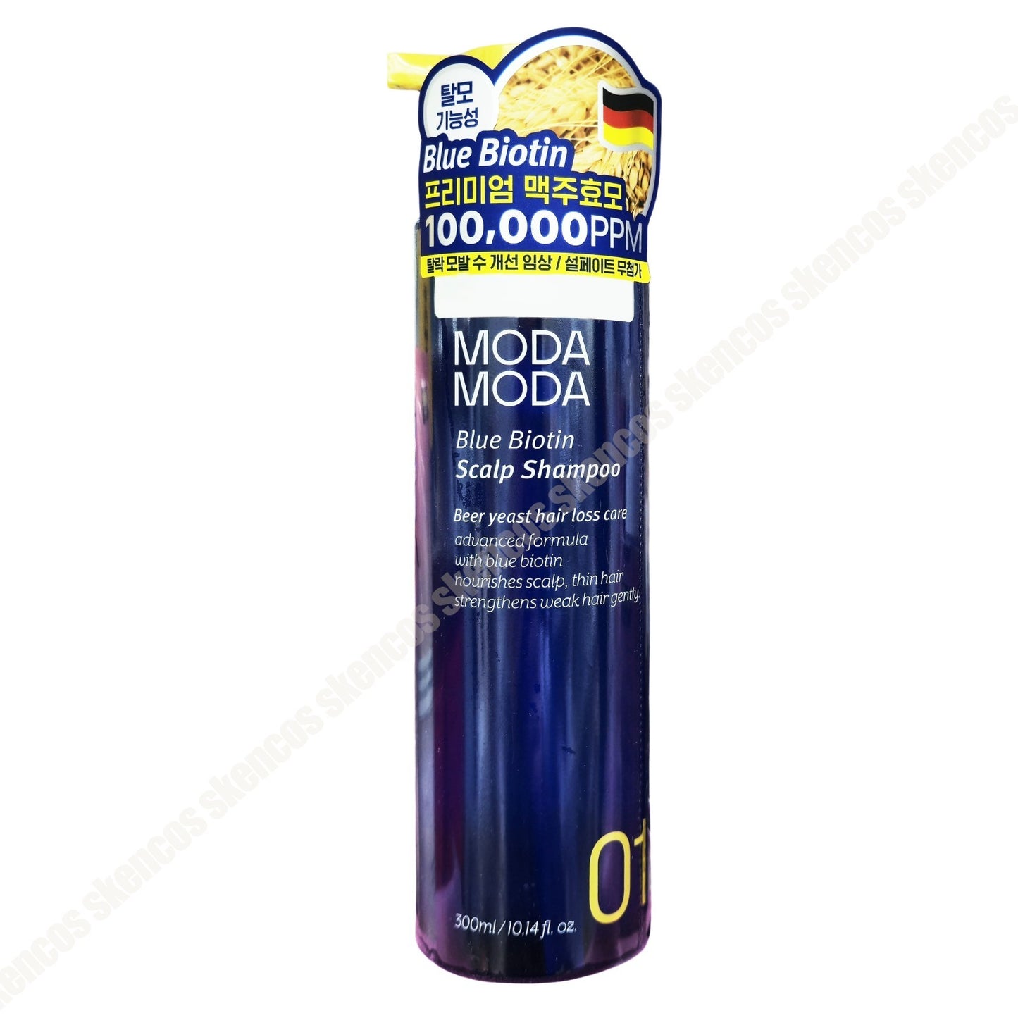 MODAMODA Blue Biotin Scalp Shampoo 300ml-9 Free-Hair Loss-Mild