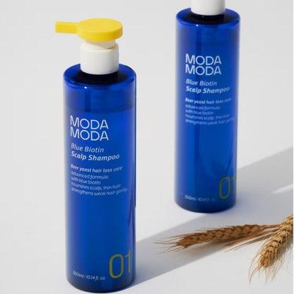 MODAMODA Blue Biotin Scalp Shampoo 300ml-9 Free-Hair Loss-Mild