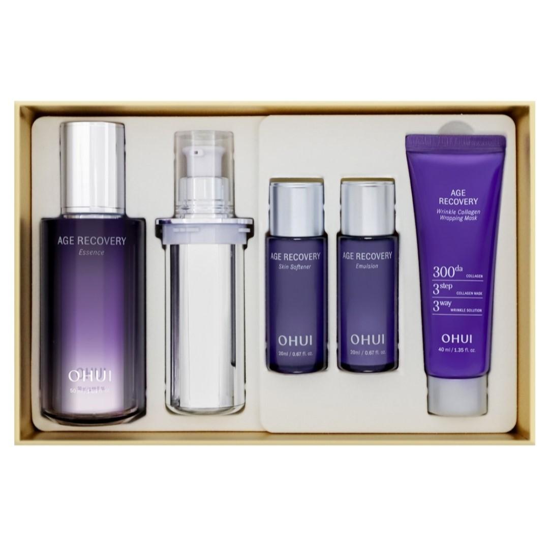 OHUI Age Recovery Essence 50ml+Refill+Kits Set/Anti-aging/Collagen/Visible signs