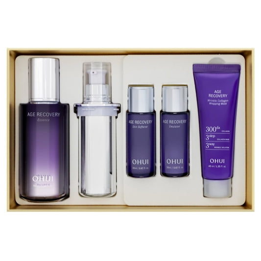 OHUI Age Recovery Essence 50ml+Refill+Kits Set/Anti-aging/Collagen/Visible signs