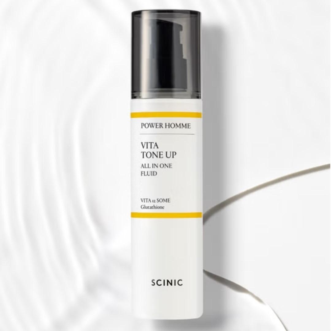 SCINIC Power Homme Vita Tone Up All-in-One Fluid 5 oz+Watery Sun Cream 1.69 oz