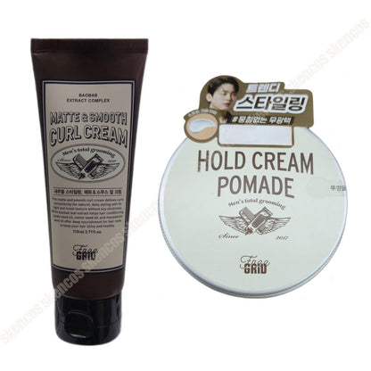 Freegrid  Matte and Smooth Curl Cream + Hold Pomade 50g/Men Grooming/Soft Cream