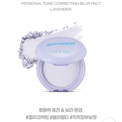 IPKN Personal Tone Correcting Blur Pact 5.5 g (Lavender) Powder / Matte/Lavender