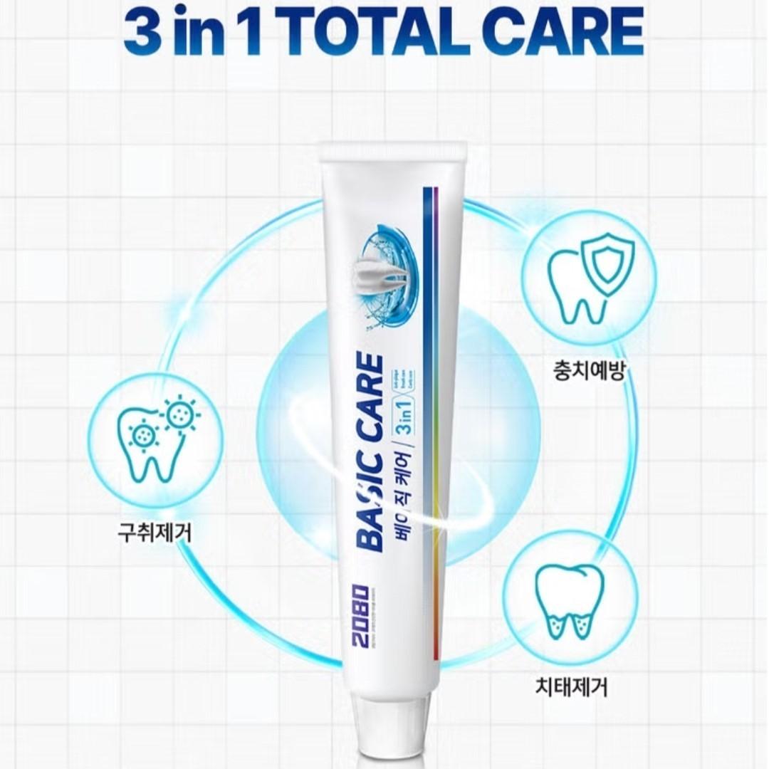 2080 Travel Toothpaste 50g 3-pack+Kundal Rich Perfume Dry Shampoo-No Wash 50ml