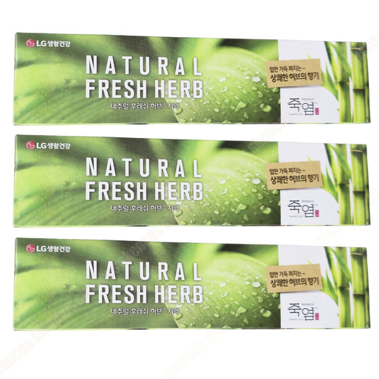 LG Healthcare Bamboo Salt Natural Fresh Herb Alpha Toothpaste (130 gx 3EA) Korea