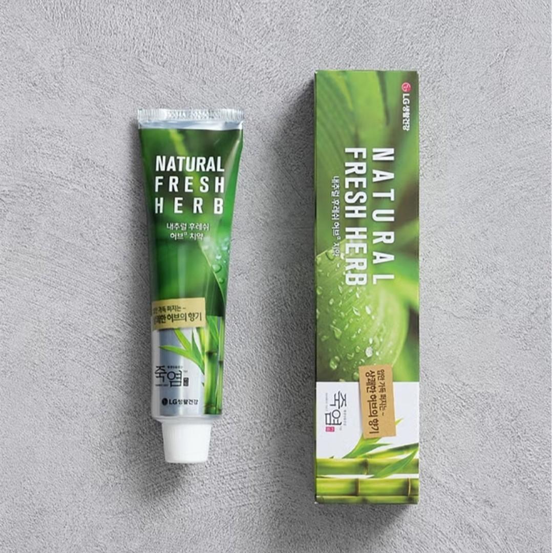 LG Healthcare Bamboo Salt Natural Fresh Herb Alpha Toothpaste (130 gx 3EA) Korea