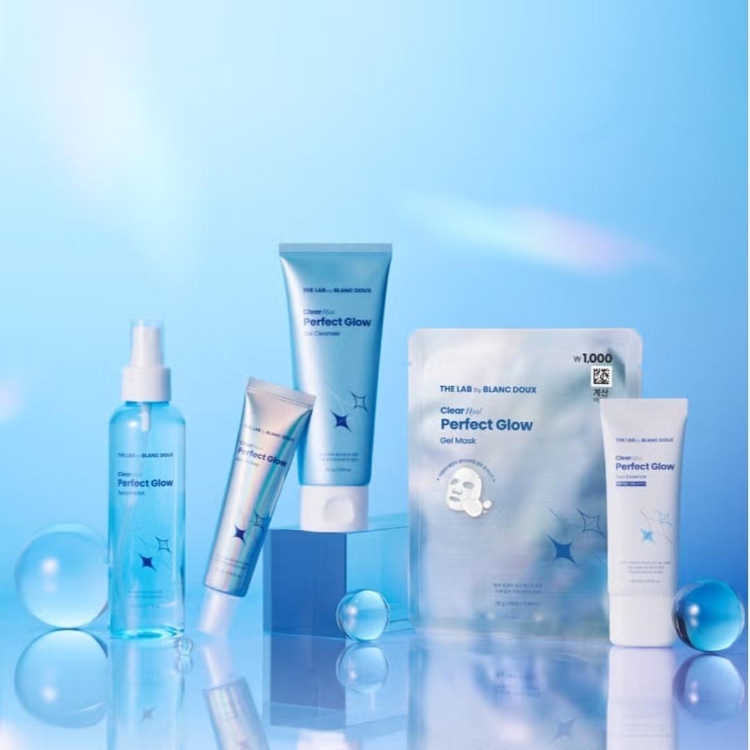 THE LAB by Blanc Doux Clear Hyal Gel Cleanser 100ml/3.3 fl.oz.+Sun Essence 40ml