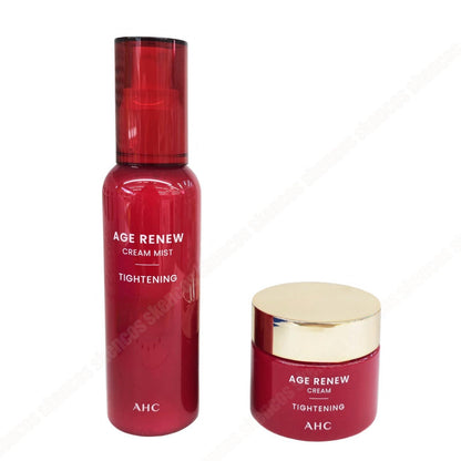 AHC Age Renew Cream Mist Tightening 100ml+Cream 50ml - Antiaging- Wrinkle