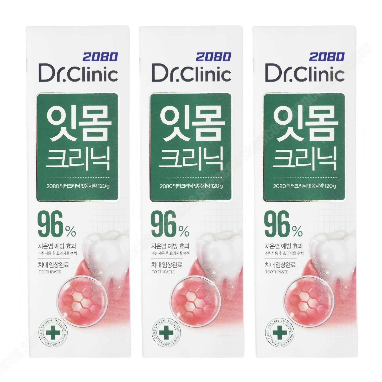 3EA Aekyung 2080 Dr. Clinic Toothpaste: Gum-Home Oral Care 120g- Mint/Korea