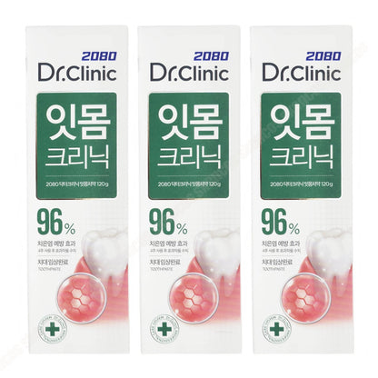 3EA Aekyung 2080 Dr. Clinic Toothpaste: Gum-Home Oral Care 120g- Mint/Korea