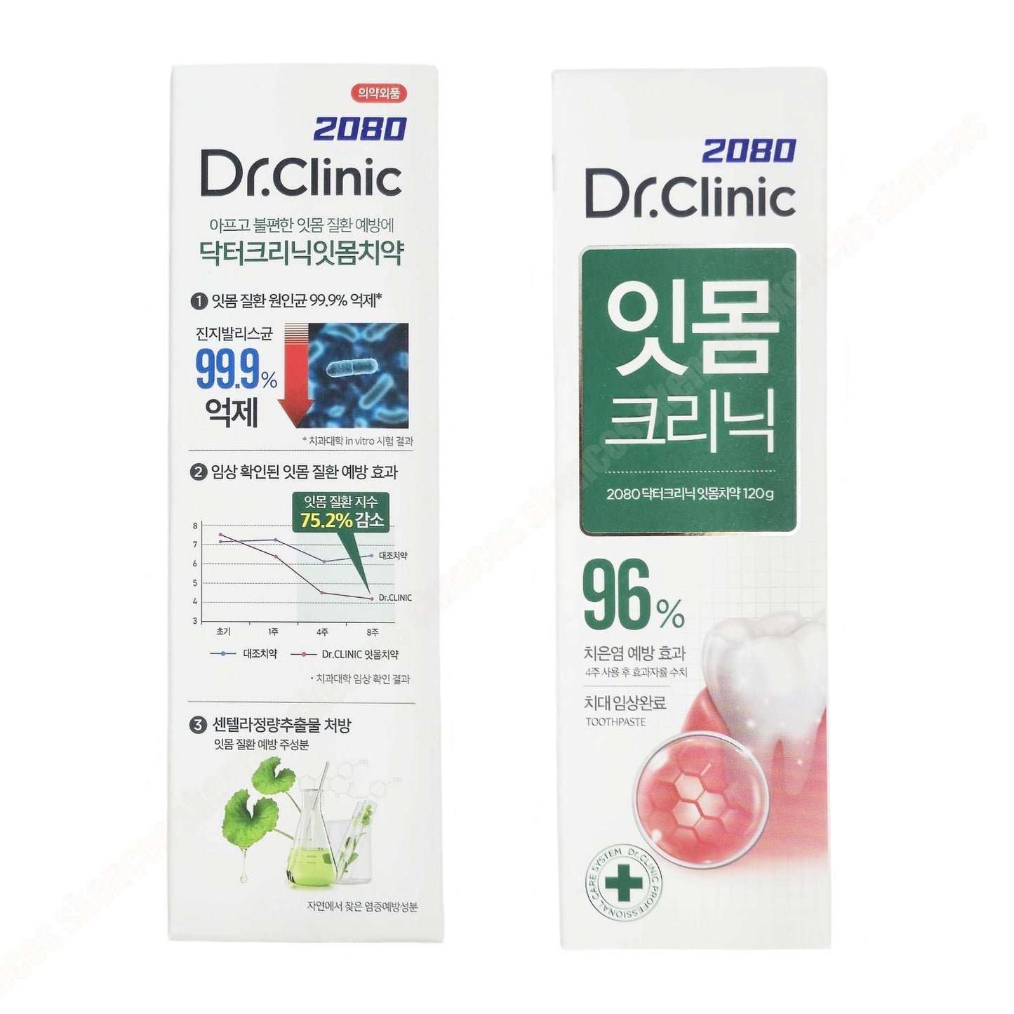 3EA Aekyung 2080 Dr. Clinic Toothpaste: Gum-Home Oral Care 120g- Mint/Korea