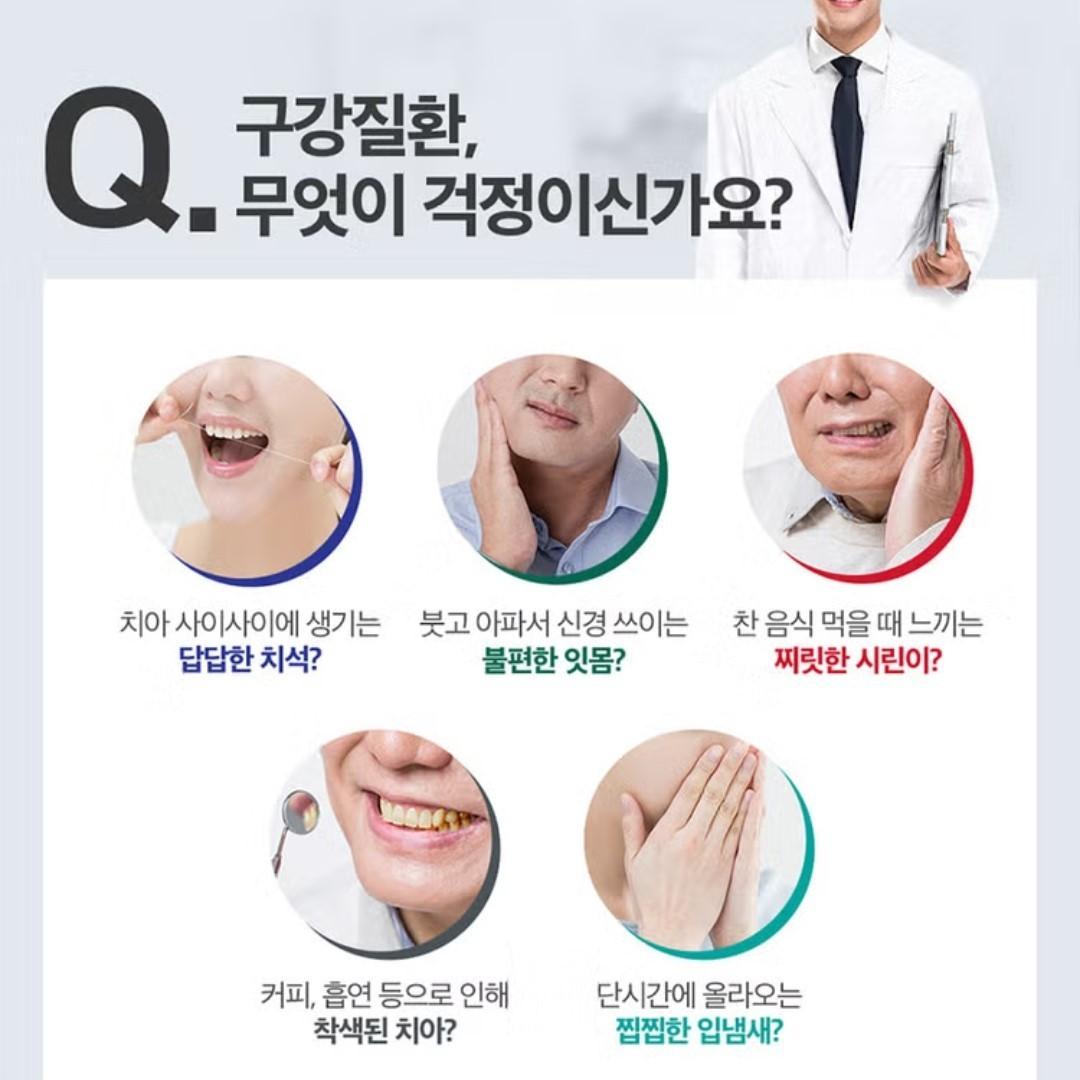 3EA Aekyung 2080 Dr. Clinic Toothpaste: Gum-Home Oral Care 120g- Mint/Korea