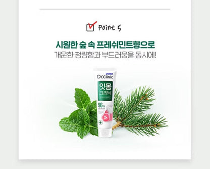 3EA Aekyung 2080 Dr. Clinic Toothpaste: Gum-Home Oral Care 120g- Mint/Korea