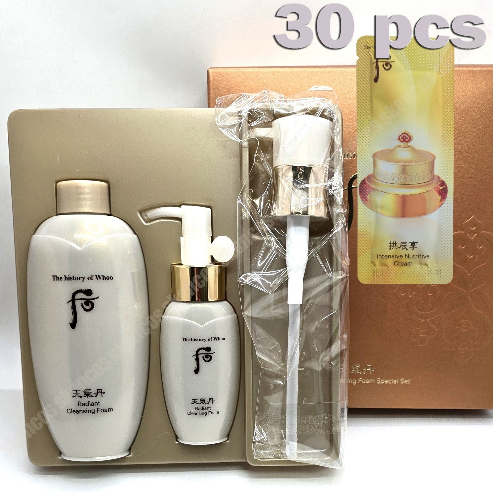 The History of Whoo Cheongidan Hwahyun Radiant Cleansing Foam Set+Cream 30ea