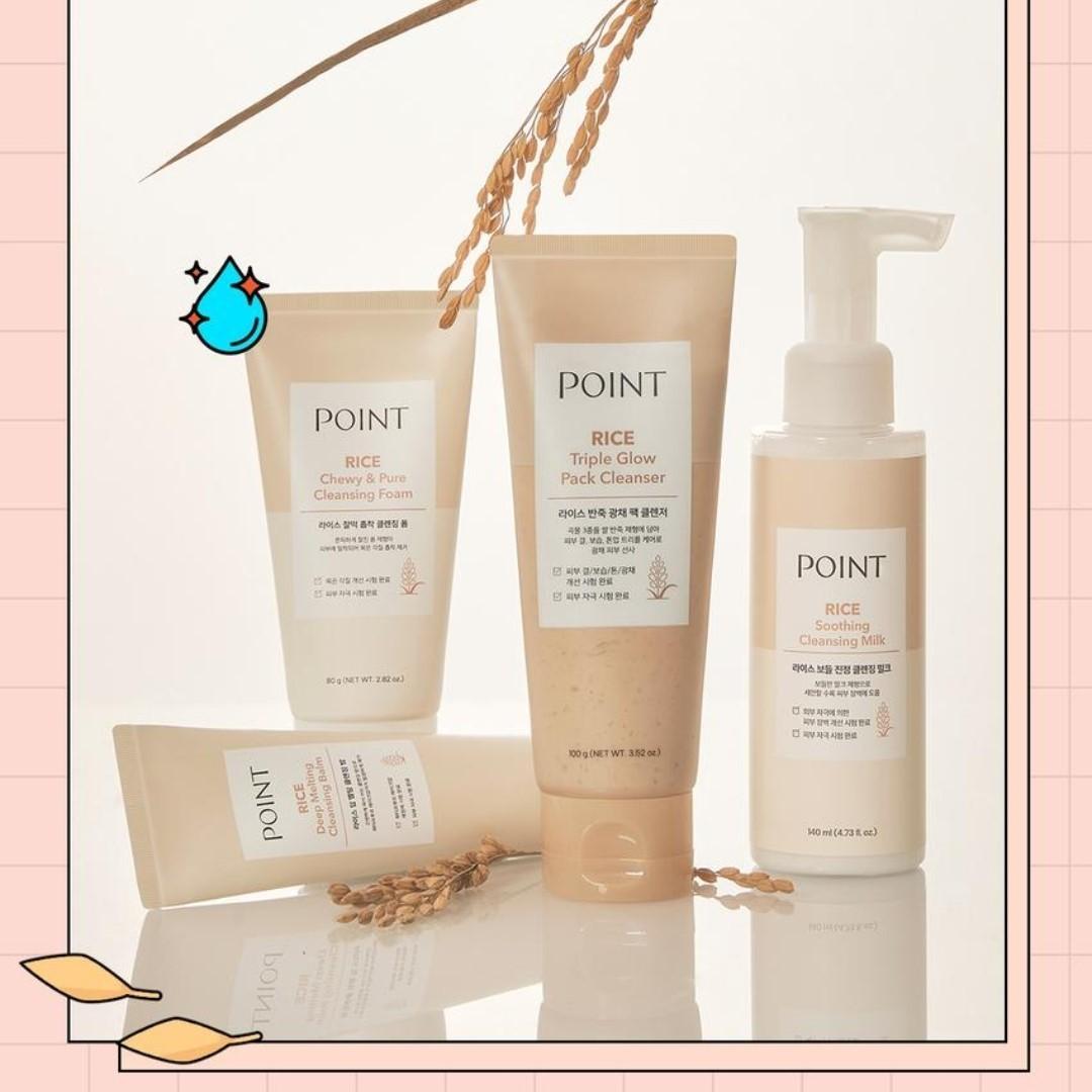 POINT Rice Deep Melting Cleansing Balm +Soothing Cleansing Milk-Vegan/Sensitive IP