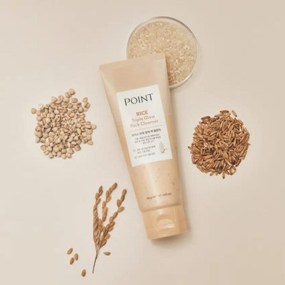 POINT Rice Deep Melting Cleansing Balm+Triple Glow Pack Cleanser/Vegan/Sensitive IP