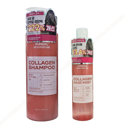 KUNDAL Damage Care Shampoo 400ml/Cherry Blossom-Cuticle Recovery-Collagen